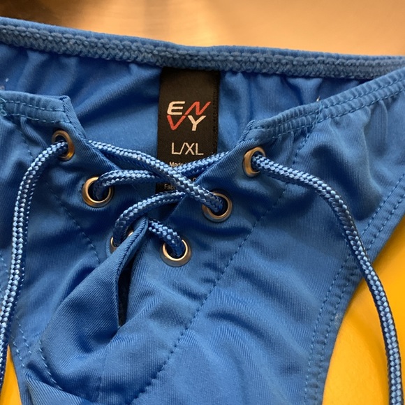 Envy mens Lace Up thong L Bluew - Picture 4 of 8